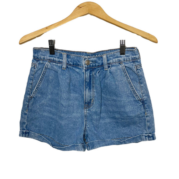 AMERICAN EAGLE Women's Mom Short Jean Denim High Rise Size Cuffed Size 2 - Picture 1 of 13